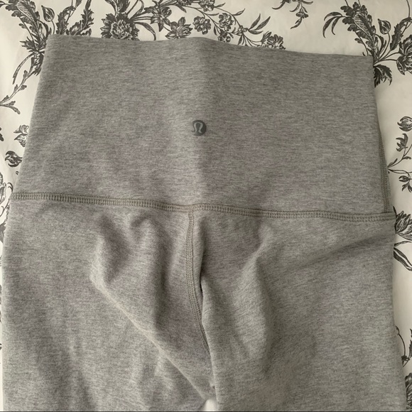 Light Grey Lululemon Crop Leggings - Picture 4 of 5